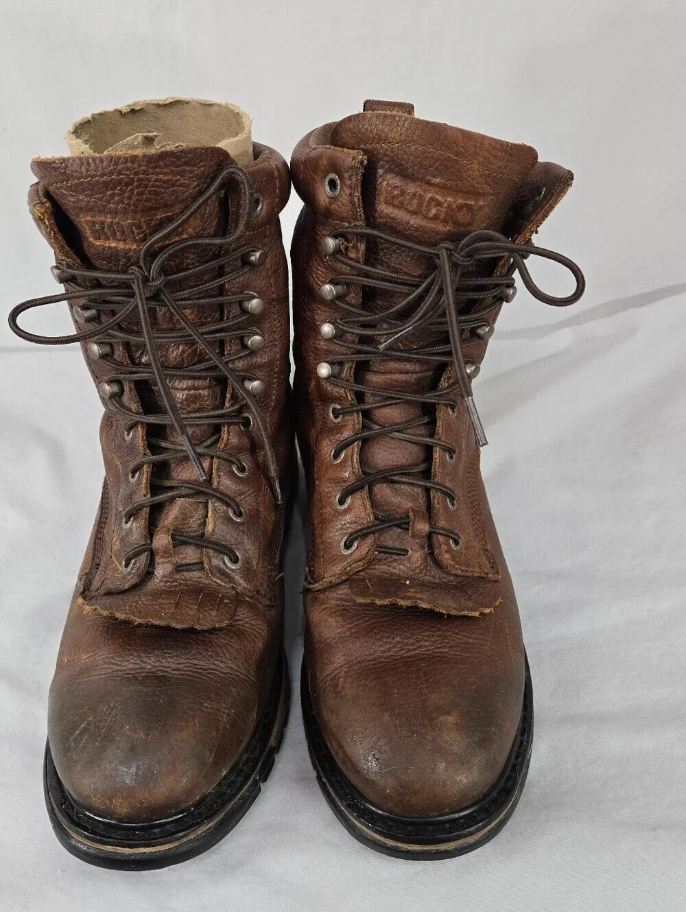 ROCKY Tan Rider 9” WATERPROOF BOOTS #2723 Mens Size 10.5 W  Rider Comfort SYSTEM
